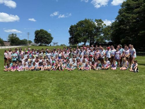 group photo of track campers 2025